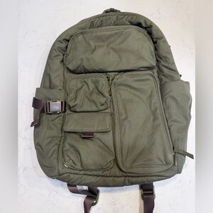 Vera Bradley Utility Large Backpack Olive Green Laptop Travel Tech Bag